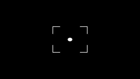 Focus Target Overlay with Center Dot,  Autofocus Marker and Framing Reference Illustrazione stock