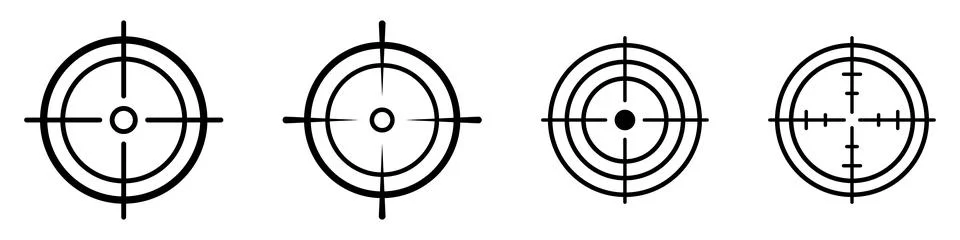 Focus target vector. Target goal icon target focus arrow marketing aim. Stock Illustration