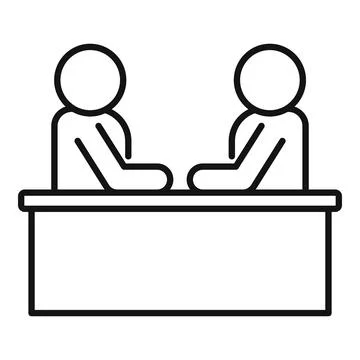 Focus team icon outline vector. Social business Stock Illustration