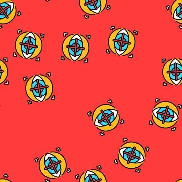 Focus test optometry vision eye vector seamless pattern Stock Illustration