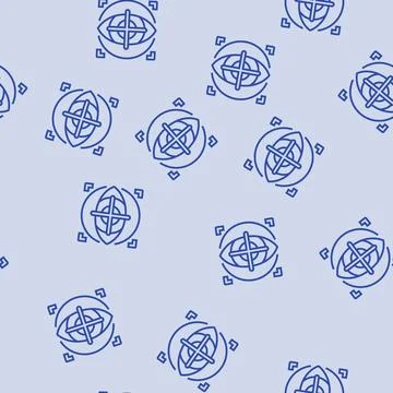 Focus test optometry vision eye line seamless pattern Stockillustratie