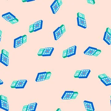 Focus test optometry vision eye isometric icon seamless pattern Stock Illustration