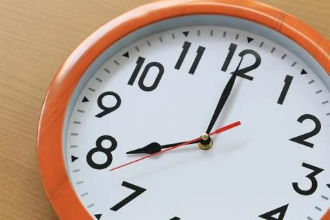Focus time in clock of eight o'clock for the design in your business concept. Stock Photos