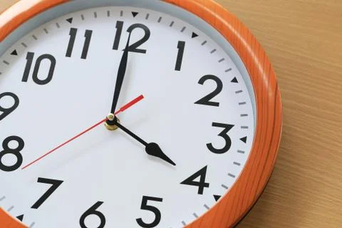 Focus time in clock of four o'clock for the design in your business concept. Stock Photos