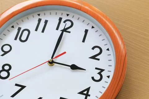 Focus time in clock of three o'clock for the design in your business concept. Stock Photos