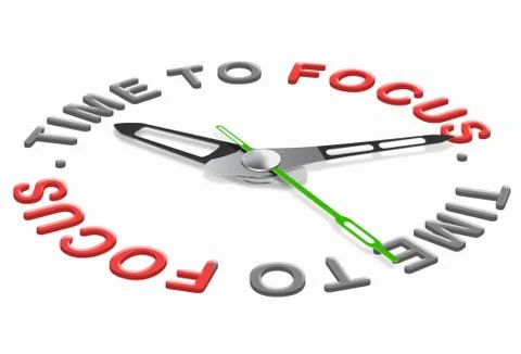 Focus time Stock Illustration