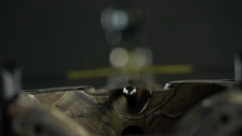 Focus from the tip of the arrow to the aiming device on the crossbow Stock Footage 144983791