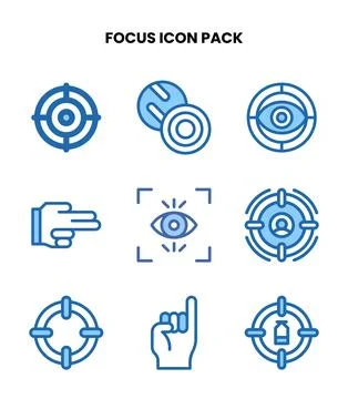 Focus Two Colour Set Icons Pack イラスト素材