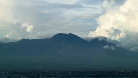 Focus View Of Beautiful Mountain Apo Island, Philippines Video stock 92630764
