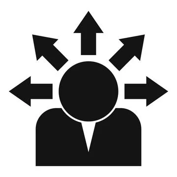 Focus vision icon simple vector. Social business Stock Illustration