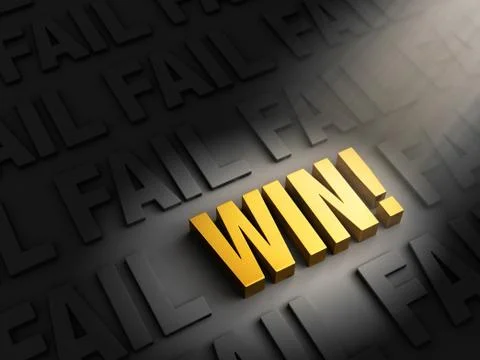 Focus on win Stock Illustration