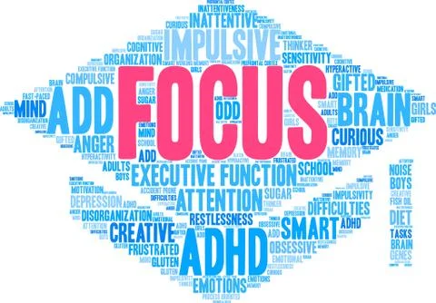 Focus Word Cloud Stock Illustration