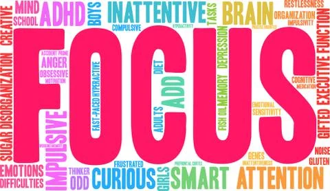 Focus Word Cloud 스톡 일러스트