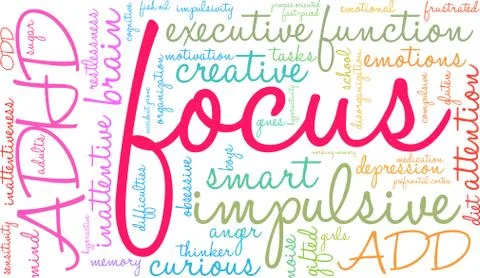 Focus Word Cloud Stock Illustration