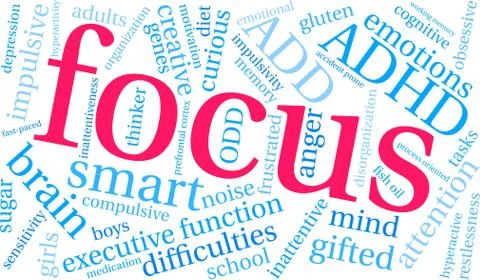 Focus Word Cloud 스톡 일러스트