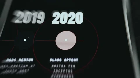 Focus on year 2020 from a timeline Vidéo 334940215