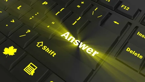Focus on the yellow glowing Answer button Stock Footage 100681977