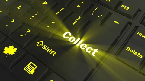 Focus on the yellow glowing Collect button Stock Footage 100679227