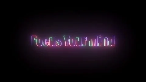 Focus Your Mind Text Animation – Inspirational Message Stock Footage 324801999