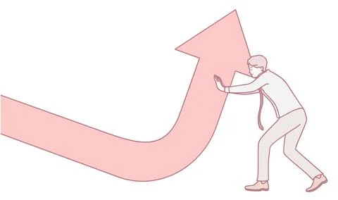 Focused on business growth and implementing strategies for effective development イラスト素材