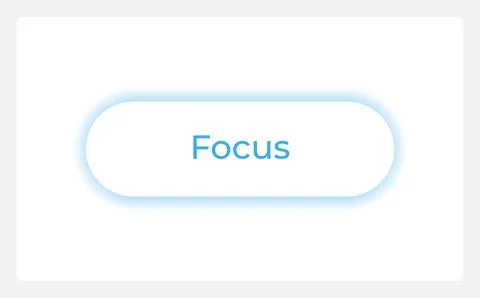 Focused button state UI element template Stockillustratie
