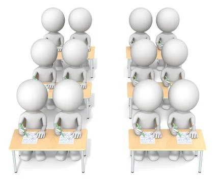 Focused Class. Stock Illustration