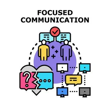 Focused communication selecting best conversation strategy Stock Illustration
