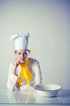 Focused cook Stock Photos
