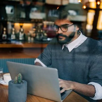 Focused on his studying Stock Photos