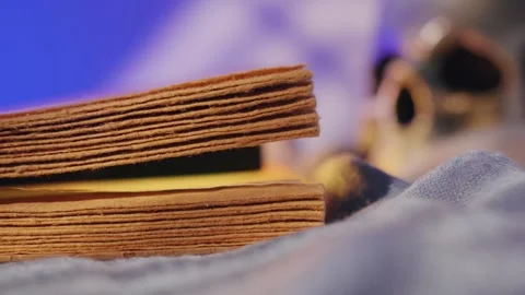 Focused image highlighting texture and restoration. Upclose shot emphasizing lay Stock Footage 334551332