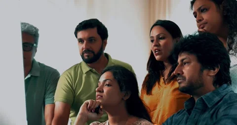 Focused Indian startup team working together on a crucial project in office Stock Footage 342511080