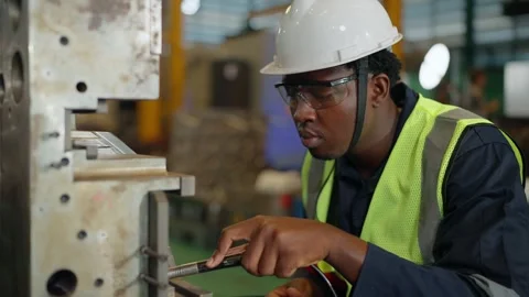 Focused Industrial Technician at Work Stock Footage 330939491