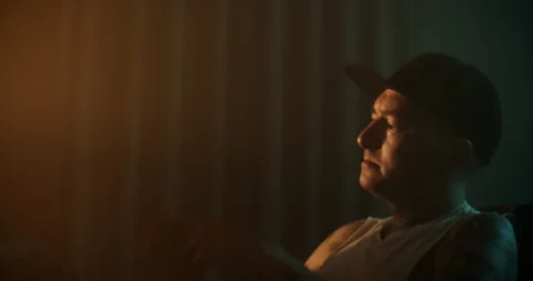 Focused man listening to sound while composing music in studio Stock Footage 249912093