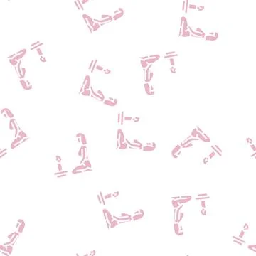 Focused meditation glyph vector seamless pattern イラスト素材