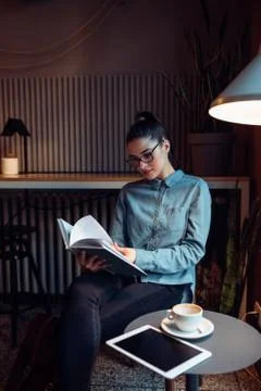 Focused on reading Stock Photos