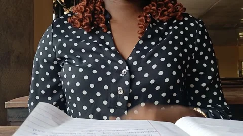 Focused Student Studying in Authentic African University Lecture Hall Video stock 327287028