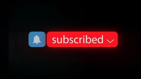A focused view of a subscribe button and notification bell, symbolizing user Stock Photos