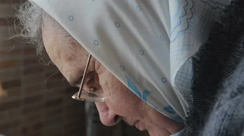 Focused work of elderly woman Stock Footage 61156428
