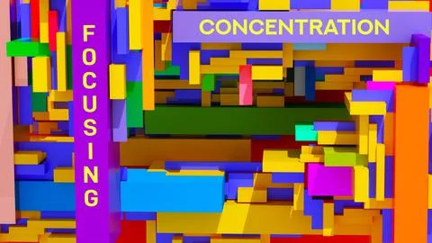 Focusing and concentration Stock Illustration