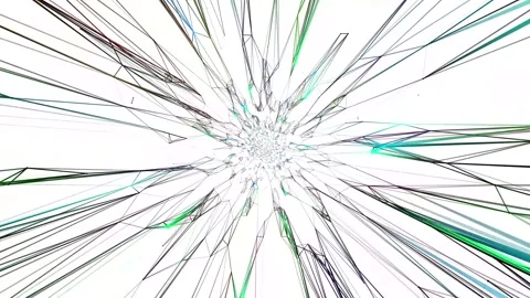 Focusing attention on the central part of a moving geometric structure on a Stock Footage 241728204