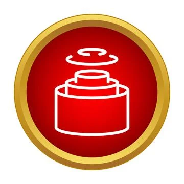 Focusing camera lens optical zoom control icon Stock Illustration