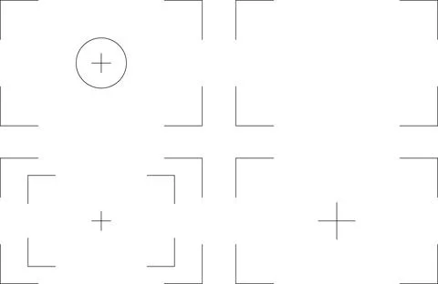 Focusing the camera screen or focus camcorder Illustration