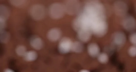 Focusing on chocolate biscuits with white sesame seeds and cocoa powder, sweet Stock Footage 318206310