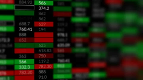 Focusing on a column of stock exchanges. Place for text.Forex stock market index Stock Footage 95152452
