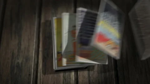 Focusing on the devil card from the new halloween esoteric tarot card deck Video stock 164862204