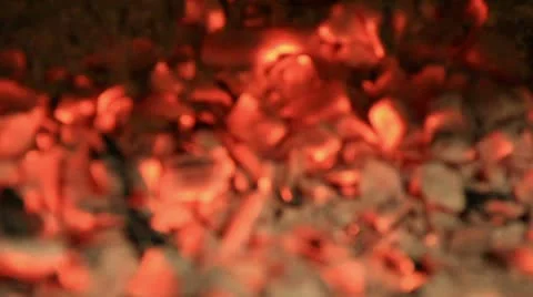 Focusing on the hot coals Stock Footage 8846202