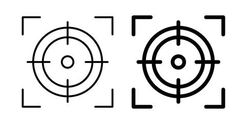 Focusing icon in black and white. vector icon pack for websites イラスト素材