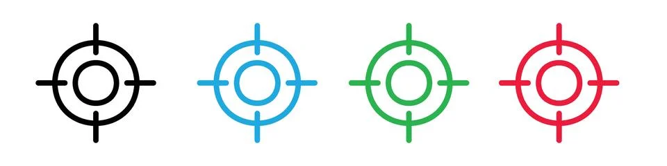 Focusing icon logo set vector Stockillustratie