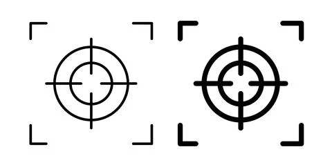 Focusing icon vector art Illustrations Stock Illustration