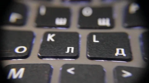 Focusing on the laptop keyboard. Video stock 91847808